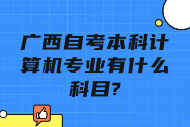 廣西自考本科計(jì)算機(jī)專業(yè)有什么科目?