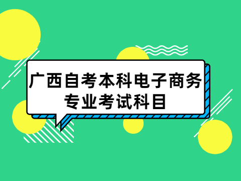 廣西自考本科電子商務(wù)專業(yè)考試科目